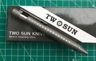 Twosun  Checkered Tactical Titanium Push Button Mechanism Pen Pen37-stonewash