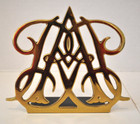 Vtg Virginia Metalcrafters Colonial Williamsburg Foundation Brass Bookend 1977