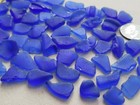 Damage Genuine Beach Sea Glass Surf Tumbled Cobalt Blue Small Mosaic Craft V5