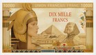 France Test Note 10000 Francs Egyptian Goddess Pyramid Pharaoh Banknote Unc