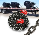 2 Pack G80 Towing Binder Chain W  Grab Hooks 3 8  X 20   7100 Lbs Wll