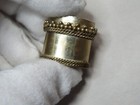 Vintage Miniature Brass   Mother Of Pearl Pill Box 3 4  Tall India