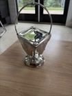 Antique Aesthetic Silverplate Candy Dish Basket Handled Bowl