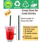 Disposable Clear Plastic Cups With Lids And Straws 12 Oz 25 Sets For Coffee Cold