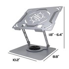 Enhance R1 Rotating Laptop Stand With 3 Cable Holders - Laptop Riser For Desk