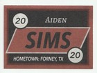 Aiden Sims Signed Custom Card Auto Texas A m Aggies Autograph Baseball Coa