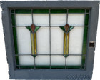 Antique Art Deco Stained Leaded Glass Window 28  X 25  