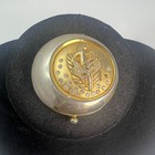 Vintage Estee Lauder Golden Virgo Zodiac Mirror Makeup Stones Compact Empty Used