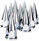 60 Pcs Of 33mm Chrome Screw-on Super Spike Lug Nut Covers For Semi Trucks
