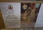 My Texas House Twinkle Icy Glitter Beaded Christmas Tree Set 3 4ft 5ft 6ft New