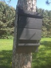  v  New Large Chamber Kevlar Lined Solid Black Bat House Box With Predator Guard