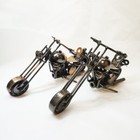 Retro Collectible Metal Motorcycle Model Handmade Motorbike Sculpture Home Decor