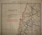 Rare 1945 Wwii British Army Military Palestine Israel Convoy Routes Map