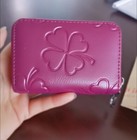 Rfid Blocking Credit Card Holder For Women Leather Card Case Wallet With Zipper