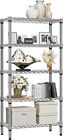Heavy Duty 5-tier Wire Shelving Racks Garage Laundry Kitchen Storage Adjustable