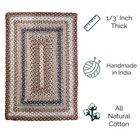 Brown Braided Country Kitchen Area Rug Farmhouse Braided Rug For Home Decor