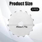 2 Pieces 45 Mm Perforating Rotary Cutter Blades Crochet Edge Skip Silver 