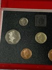 1991 Uk Royal Mint Deluxe Proof Coin Collection Set Original Red Case With Coa 