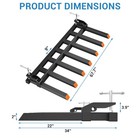 Clamp On Debris Forks 68  Bucket 5400 Lbs Capacity Pallet Fork Bucket Attachment