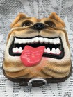 Attack Bulldog Tongue Hanging Out  Spiked Collar  Post-it Pop-up Note Dispenser