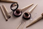 18 Pcs Professional Matte White Beige Makeup Brush Set With Travel Case