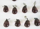 Vintage Purple Amethyst Crystal Pear Shaped Drops  7 8  High