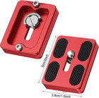 2 Pieces Metal Quick Release Plate With 1 4  -20 Camera Screw Tripod Mount Plate