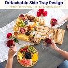 Large Charcuterie Board   Knife Set - Bamboo Cheese Board  Tray  Utensils