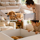 Whelping Box For Dogs And Puppies With Clear Window Panel     36 Inch Modular  Eas