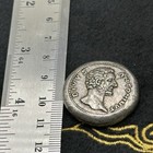 Ancient Roman Large Silver Coated Coin With King Face