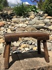 Antique 1800   s Primitive Americana Handmade Wood Milking Farm Barn Stool 4 Leg