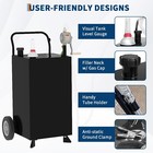 40 Gallon Fuel Caddy Storage Tank Manual Transfer Pump Gasoline Diesel Container