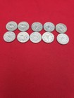 1964 Usa Washington Quarters Silver Lot Of 10