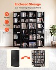 Vevor Media Storage Cabinet 6-tier Dvd Shelf Organizer 24 Compartments Black