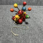 Vintage Kouvalias 70s Wooden plastic Banana Caterpillar Pull Toy Made In Greece