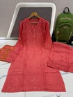 Elegant 3 Piece Plazo Set For Women   Linen Cotton Kurti With Plazo   Dupatta  