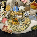 Vintage Vfw Caps Pins Hats Lot Us Veteran Baltimore Post 133