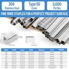 5 040 Counts Meite 20 Gauge 1 2-inch Crown Stainless Steel Upholstery Staples