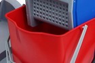 Janitorial Cart With Cover - 25 Gallon Bag - 2 Buckets - Mop Wringer Trolley