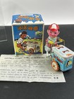 Vintage Tin Wind Up Toy Ice Cream Vendor Mint With Box