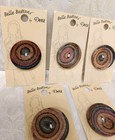 Belle Buttons By Dritz Wooden Cross Grain Buttons 1       Set Of 5 Unique