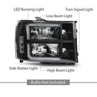 Led Headlamps L r Sierra 1500 07-13 2500hd 3500hd 07-14 Clear Lns Black 22853029