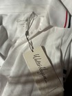 Walter Hagen Clubhouse Men s White Striped Short Sleeve Collared Polo  M