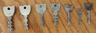 Lot Of 14 Vintage Various Size Master Double Sided Steel Padlock Keys