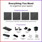 Keepo Pegboard Combination Kit  Pegboards 22     22     Black 