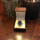 8 00 Ct Oval Cut Natural Sapphire Diamond Engagement Ring 14k White Gold Size 7