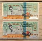Vintage 1955 Indy 500 Tickets Pair   Newspaper Bill Vukovich Fatal Crash