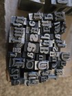 Vtg Letterpress Type Blocks Lot 115pc Metal Wood Carson City Mi Gazette Gothic