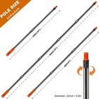 5 Pcs Total 6 5 Ft Extension Pole  Paint Roller Stainless-steel Threaded Splicin