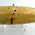 Vintage Heddon Lucky Louie Minser Fishing Lure Wooden Salmon Plug Super Rare Old
